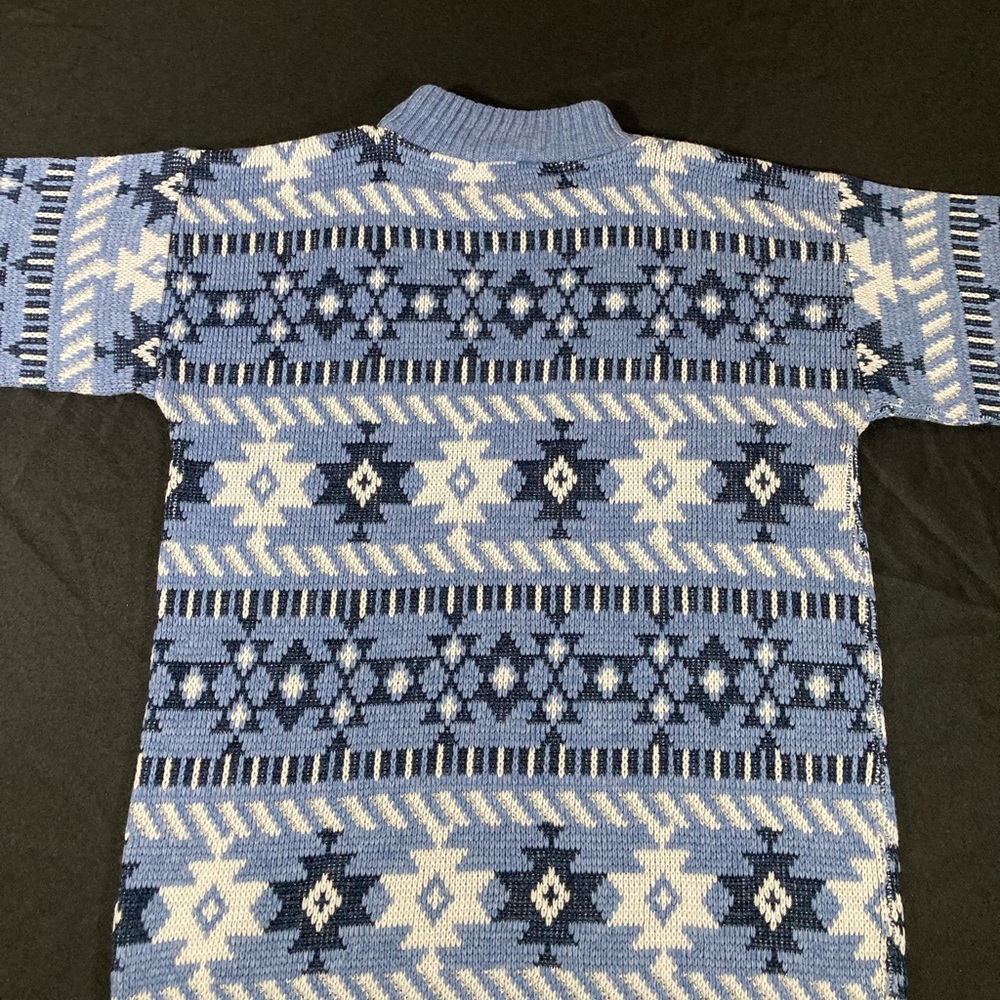 Dana Scott Women’s Blue Vintage Cozy Winter Snowflake Sweater Sz S - Picture 8 of 9